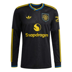 adidas Manchester United Long Sleeve Third Jersey 25/26 (Black)