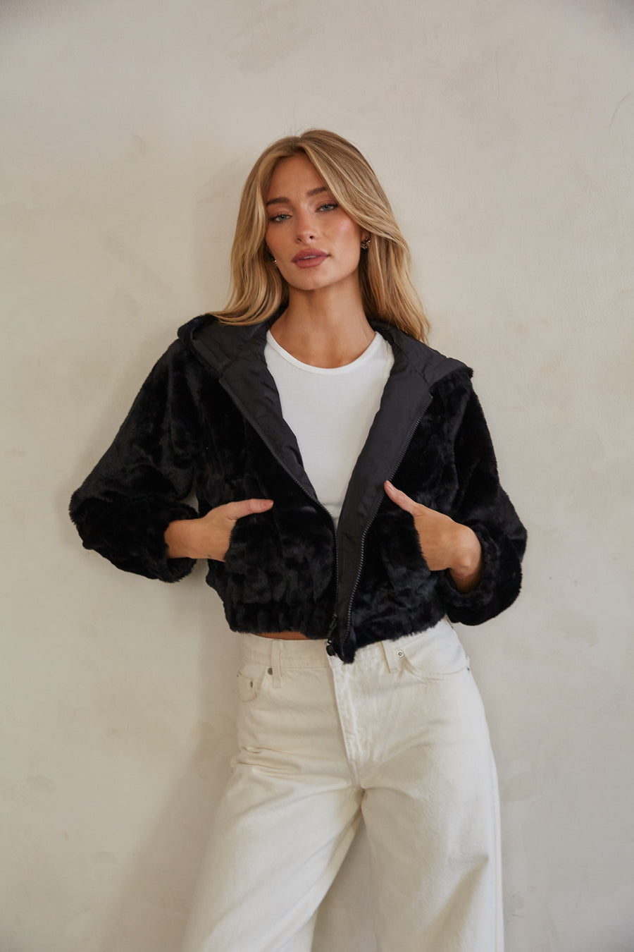 Amelia Reversible Faux Fur Jacket