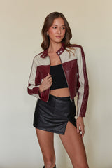 Asher Cropped Faux Leather Jacket