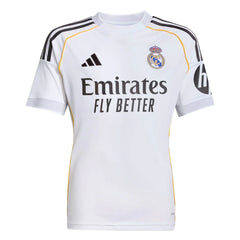 adidas Youth Real Madrid Home Jersey 25/26 (White)