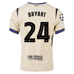 Nike Kobe Bryant Men's FC Barcelona Authentic Away Jersey w/ Champions League Patches (Team Gold/Persian Violet/Black)