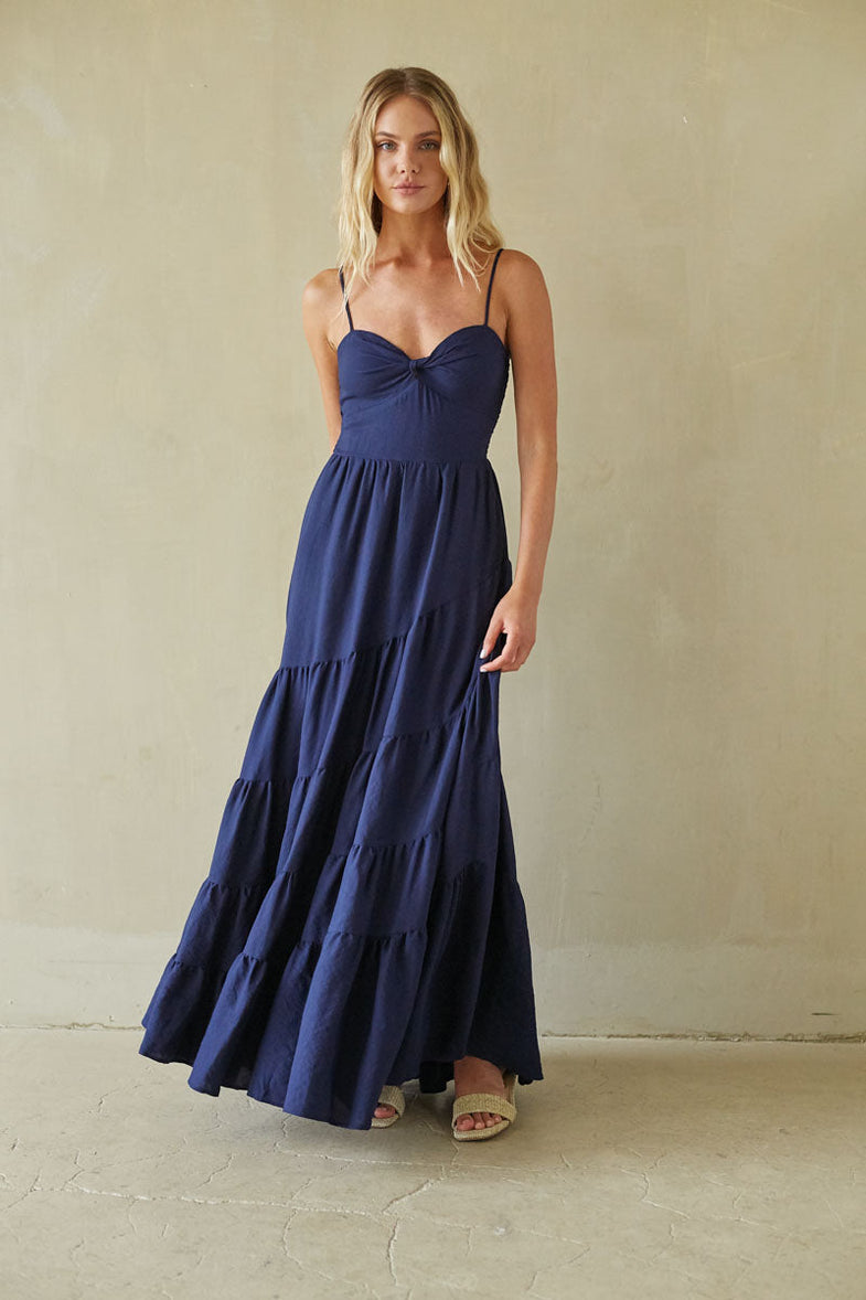 donna twist front maxi dress Donna Twist Front Maxi Dress – HONEYLIA