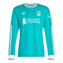 adidas Men's Liverpool FC Long Sleeve 25/26 Third Jersey (Sea Green)