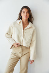Lyndsey Sherpa Cropped Jacket