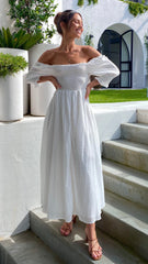 Cierra Midi Dress - White